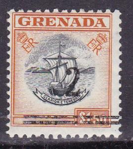 Grenada 1965 Scott 182 Overprinted 2 & Bars for Revenue Use. See Note in Scott