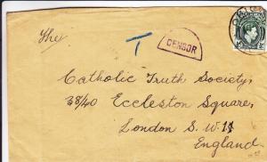1941, Nigeria to England, PMR, Censored, See Remark (C49)