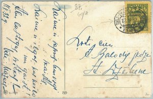 69009 - LATVIA - POSTAL HISTORY - POSTCARD with TRAIN AMBULANT postmark 1932-