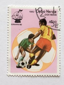 Cape Verde–1982– Single “Sports/Soccer” stamp–SC# 448 - CTO