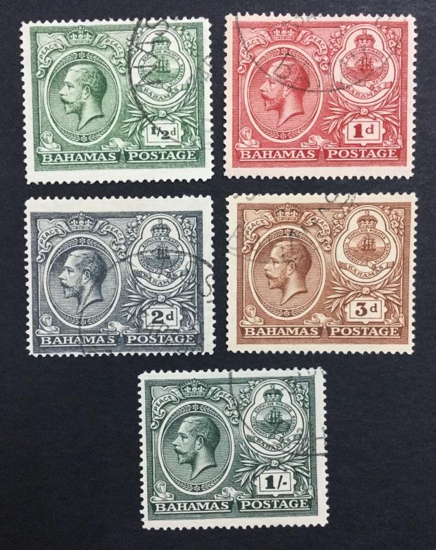 MOMEN: BAHAMAS SG #106-110 USED £60 LOT #1105