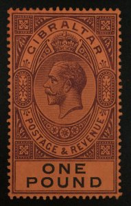 MOMEN: GIBRALTAR SG #85 1912-24 MINT OG H £140 LOT #62423