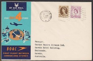GB 1959 BOAC first flight cover to Darwin Australia.........................N429