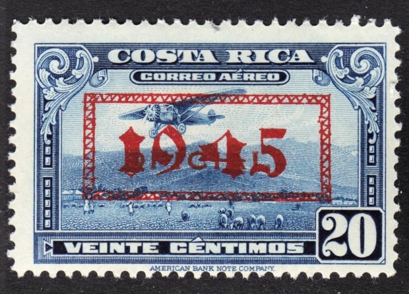 Costa Rica Scott C107 F+ mint OG H.  FREE...