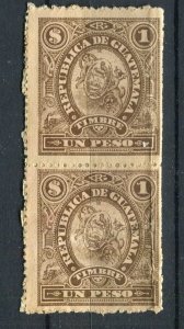 GUATEMALA; 1890s early classic Revenue issue MINT unmounted 1P. PAIR