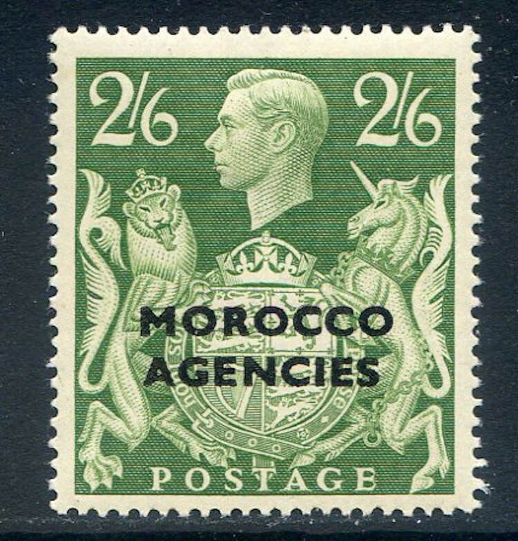 Morocco Agencies 2/6 Yellow Green SG92 Mounted Mint