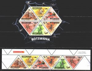 Botswana. 2020. Spiders, insects. MNH.