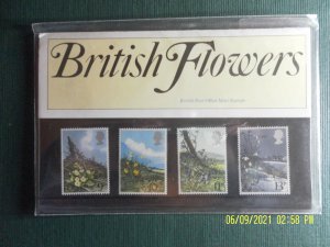 GB 1979 BRITISH FLOWERS Presentation Pack NHM SG 1079-1082