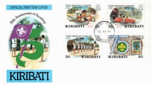 Kiribati 1982 Sc 410-413 FDC
