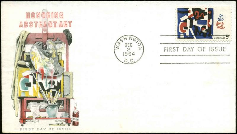US FDC #1259 #M16 Overseas Mailer Cachet Washington, DC Fine Arts