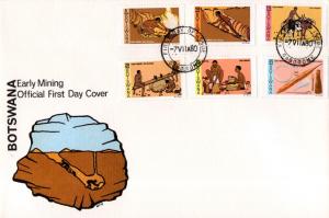 Botswana - 1980 Early Mining FDC SG 462-467