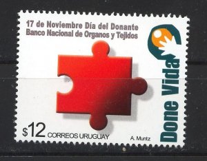 2002 Uruguay national organ and tissue bank donation Cv $4.5 #1979 ** MNH