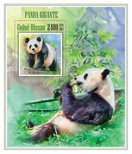 Giant Pandas Bears Bären Fauna Animals Guinea-Bissau MNH stamp set