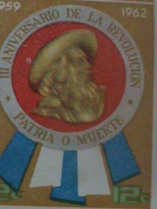 ​CUBA-1962-SC#C227- 3RD ANNIV: REVOLUTION-MINT-VF-63 YEARS OLD-LAST ONE