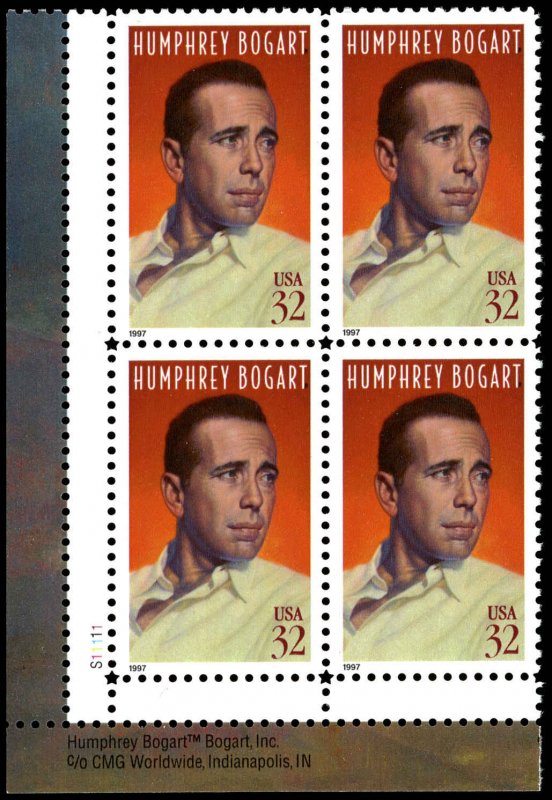 US Sc 3152 VF/MNH Plate Block of 4- 1997 32¢ Bogart