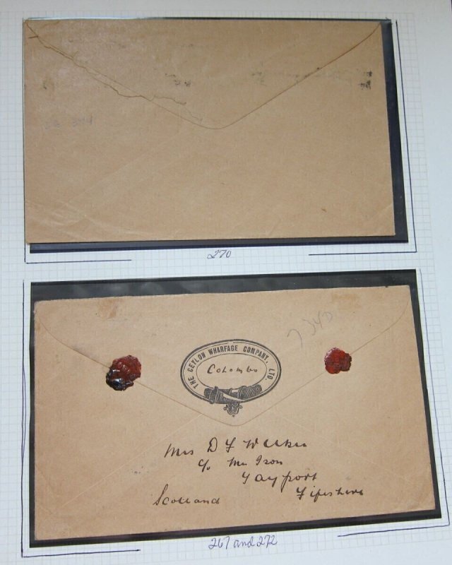 Ceylon 1936 2 KEVII covers to USA