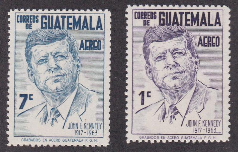 Guatemala # C299 & C302, John F. Kennedy, NH, 1/3 Cat.