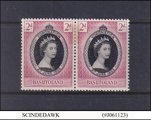 BASUTOLAND - 1953 QEII CORONATION -  2V PAIR - MINT HINGED