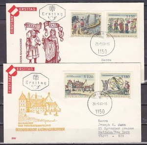Austria, Scott cat. 773-776. Theater Collection issue. First day cover.