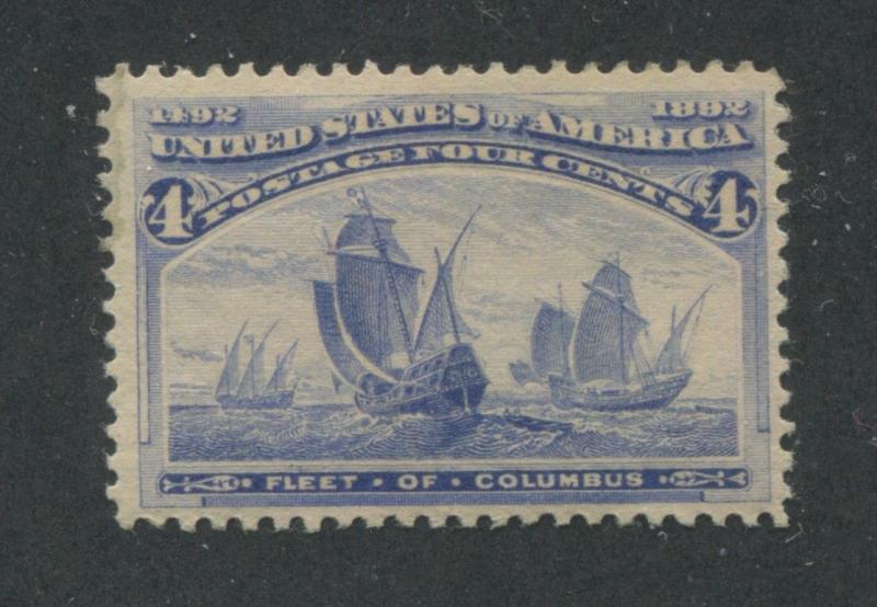 1893 US Stamp #233 4c Mint Hinged F/VF Original Gum Catalogue Value $50