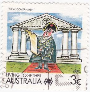 Australia -#1055- 1988 Living Together Local Govt 3c Used 