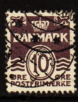 Denmark -  #229 Numeral - Used