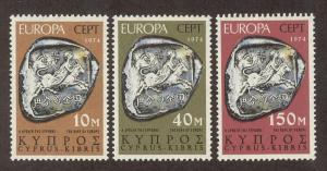 CYPRUS SC# 416-18 VF MNH 1974