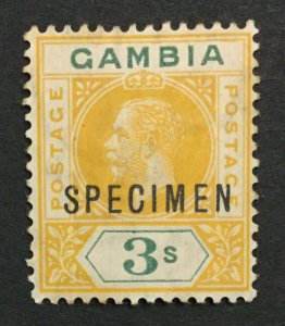 MOMEN: GAMBIA SG #101s SPECIMEN MULT CR CA MINT OG H LOT #191839-369