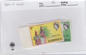 Dominica 301-3 National Day mnh