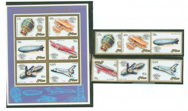 Niue #389-394a Mint (NH) Souvenir Sheet
