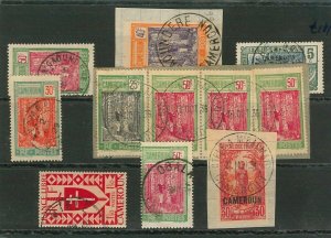 44759 - CAMEROON - POSTAL HISTORY: Small lot of used stamps with nice POSTMARKS-