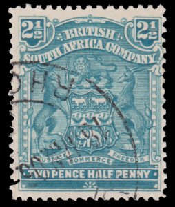 BRITISH RHODESIA & NYASALAND STAMP. YEAR 1898. SCOTT # 62. USED