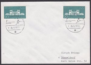 GERMANY 1972 Olympic Games cover special pmk FENCING.......................A2979