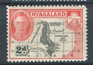 NYASALAND; 1940s early GVI Pictorial issue fine Mint hinged 2d. value