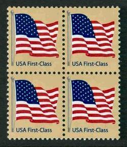 2007  American Flag 41c  Sc 4129  MNH  block of 4 *
