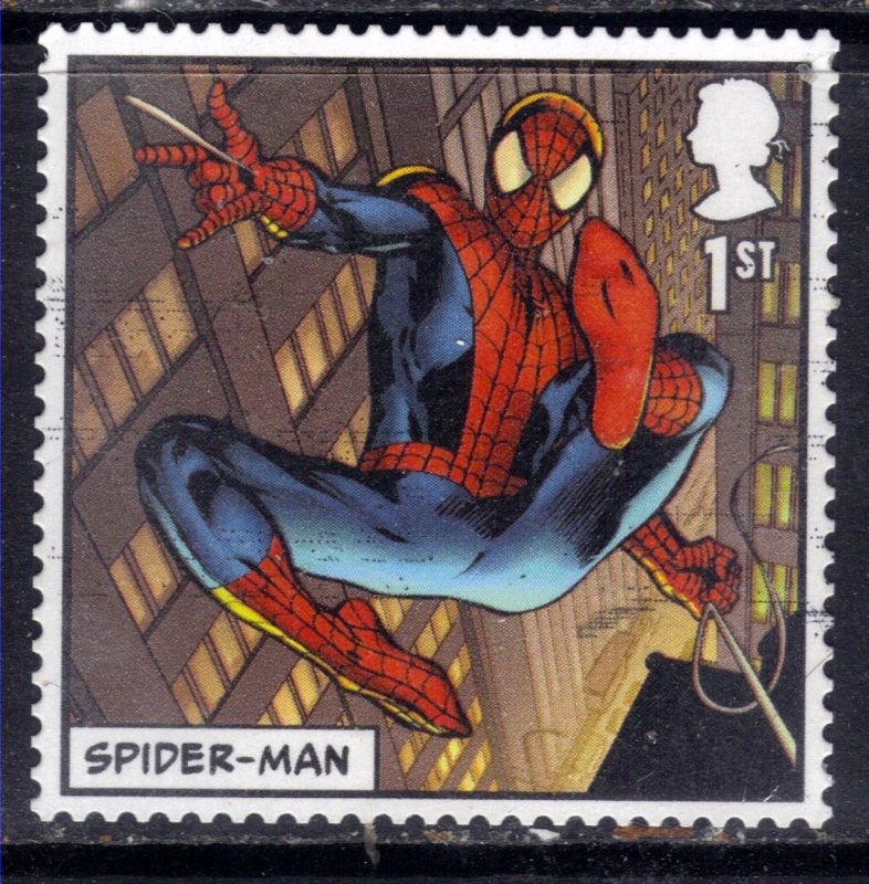 GB 2019 QE2 1st Marvel Comics Spiderman Self Adhesive SG 4193 ( F83 )