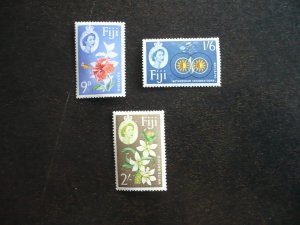 Stamps - Fiji - Scott# 180,183,184 - Mint Hinged Part Set of 3 Stamps