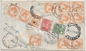 Rangoon, Burma to Sanyati, South Rhodesia 1952 Registered (51969)