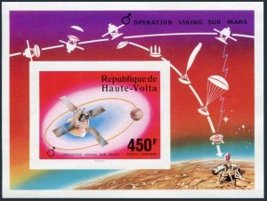 Burkina Faso C240 imperf, MNH. Viking Mars project 1976. Viking in Mars orbit.