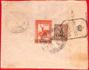 aa3968  - Portuguese India - POSTAL HISTORY -  CENSORED COVER from ASSOLNA  1942