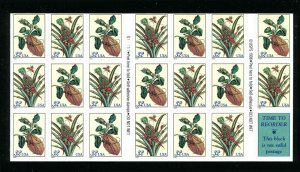 US 32c Merian Botanical Prints Booklet 20 Stamps  SC# 3126 - 3127 3127a  + Label