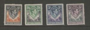 North Rhodesia 1938 KGVI SG 40-43 MH