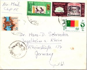 SCHALLSTAMPS EGYPT 1969 POSTAL HISTORY AIRMAIL COVER CANC CAIRO ADDR GERMANY