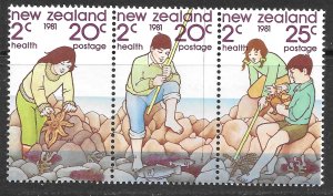 New Zealand Scott B109-B111 MNH Children's Health Semi Postal Strip Set ...
