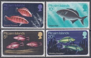 PITCAIRN ISLANDS Sc # 114-7 CPL MNH SET of 4 - VARIOUS FISH