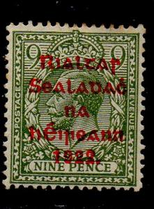 Ireland Sc 33 1922  9 d G V stamp overprinted mint