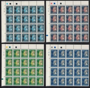 Hong Kong Definitives Machin 2nd issue 4 values Blocks of 20 1993 MNH