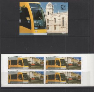 Portugal #2066a VFMNH (1995 Electric Railway booklet) CV $5.00+