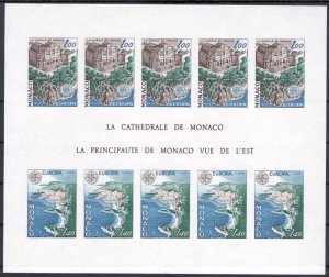 1978 Monaco, Yvert 14a - Europa Cept Sheet - Untoothed - MNH**