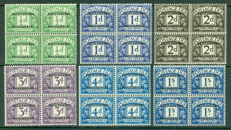 SG D1-5 & D7 Southern Rhodesia 1951. ½d to 1/- postage due set of 6 values... 